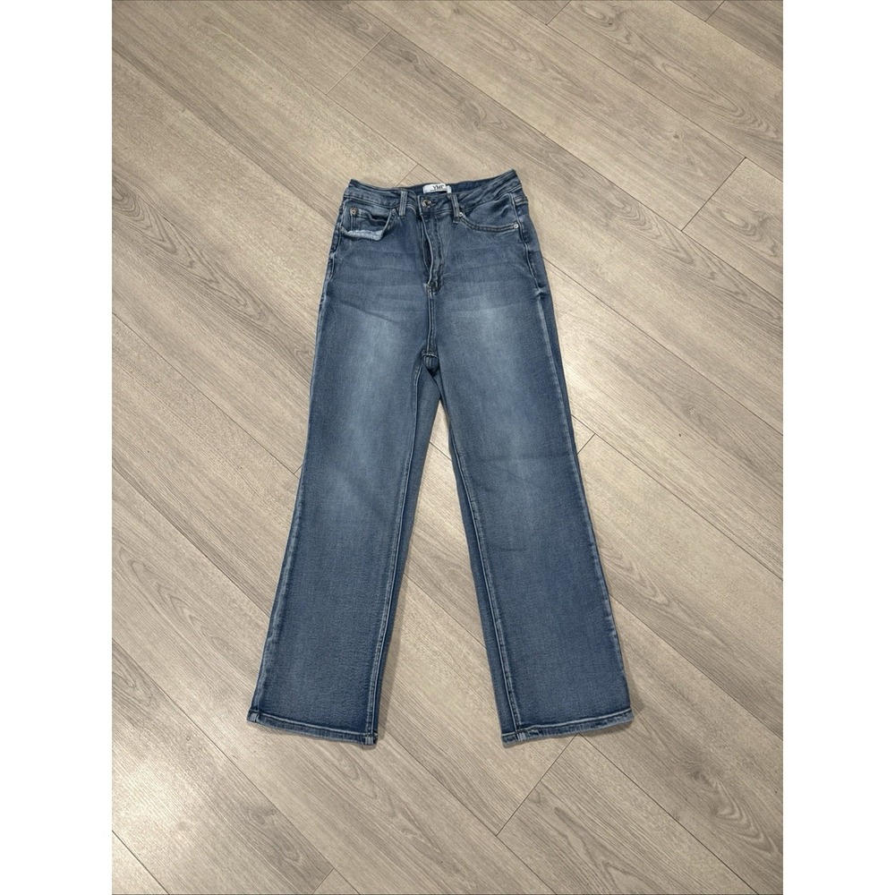 YMI Jeans Womens 13/31 Blue Straight Leg High Rise Denim Pants
